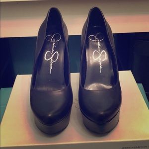 Jessica Simpson Black Platform Pumps Size 8